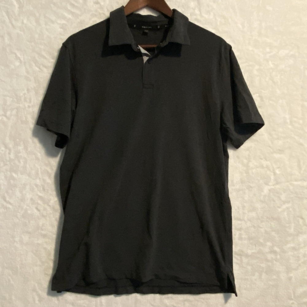 Public Rec‎ Polo Shirt Adult Medium Grey Pima Cotton Blend Golf Casual Mens